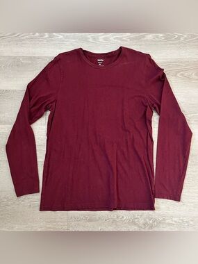 Sonoma Men's Long Sleeve Shirt - Burgundy